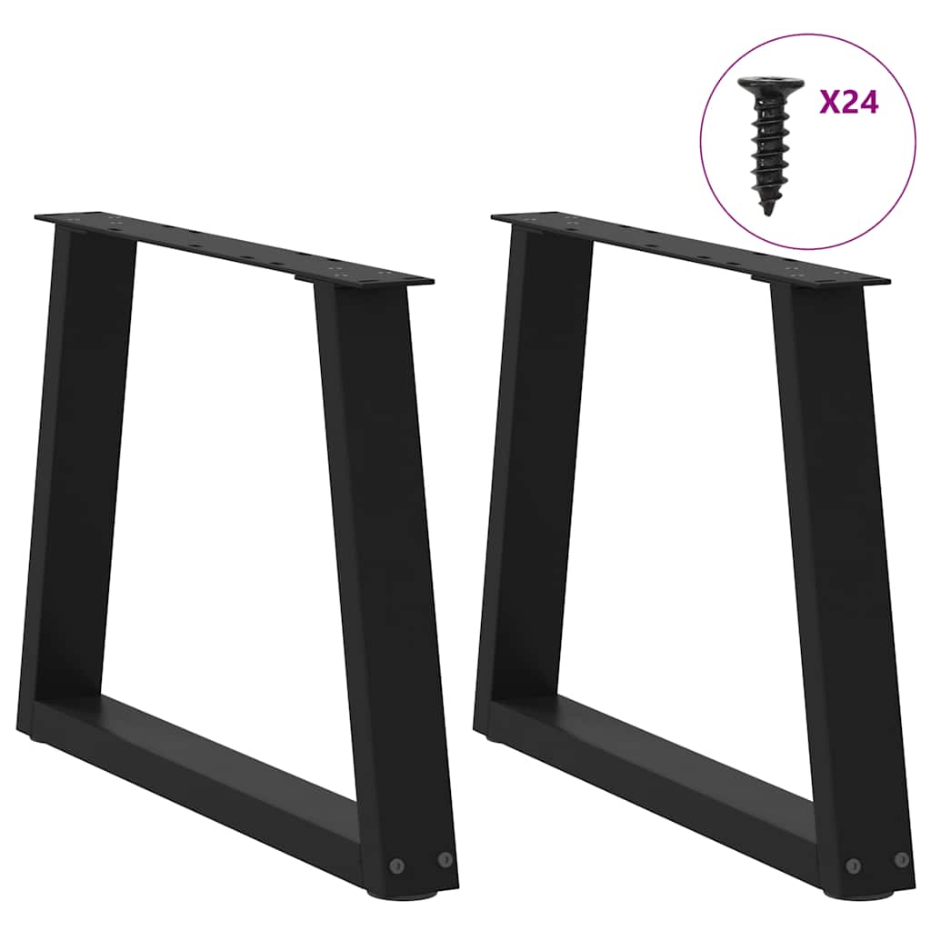 Salontafelpoten 2 st V-vormig 60x(42-43,3) cm staal zwart is nu te koop bij PeponiXL, paradijselijk wonen!