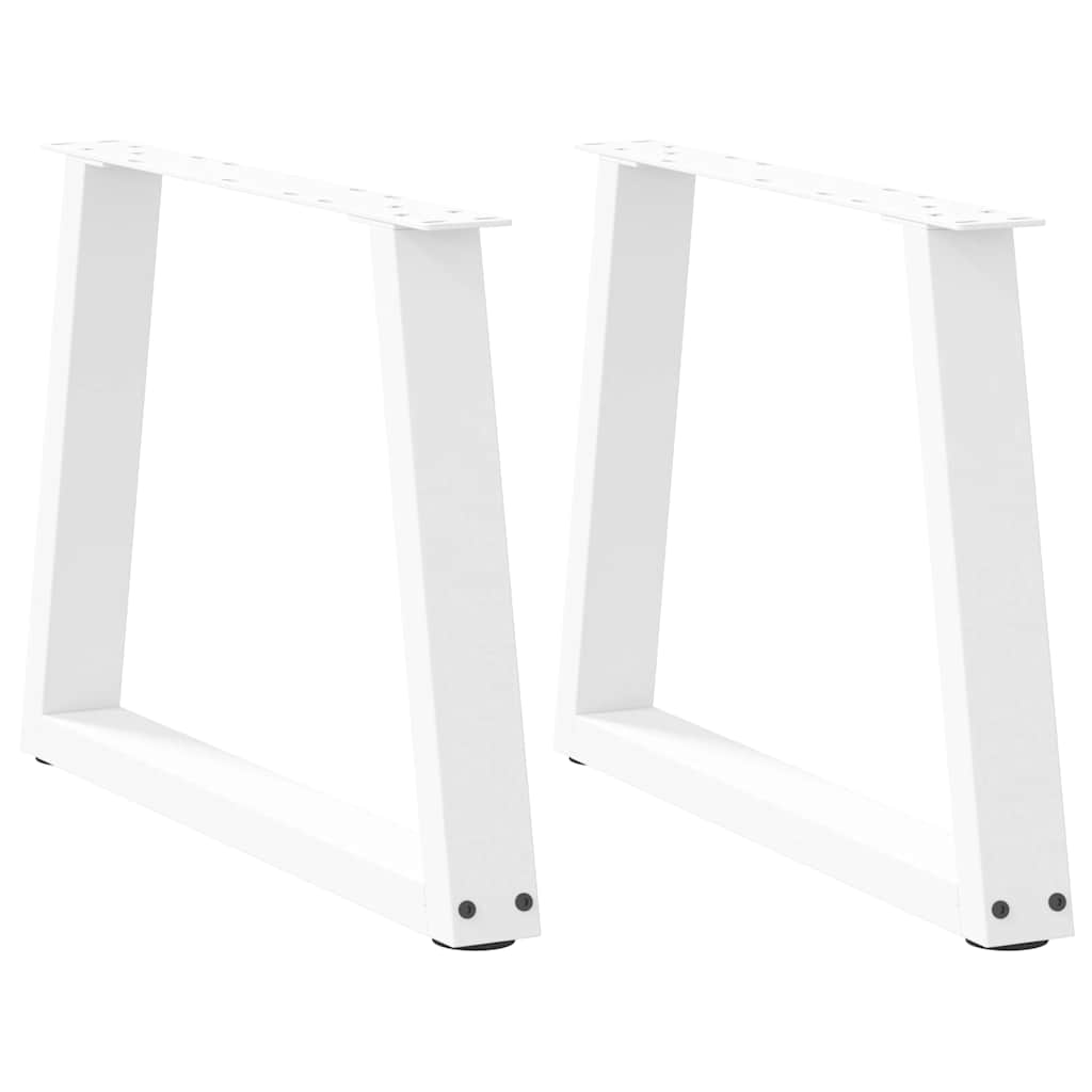 Salontafelpoten 2 st V-vormig 60x(42-43,3) cm staal wit is nu te koop bij PeponiXL, paradijselijk wonen!