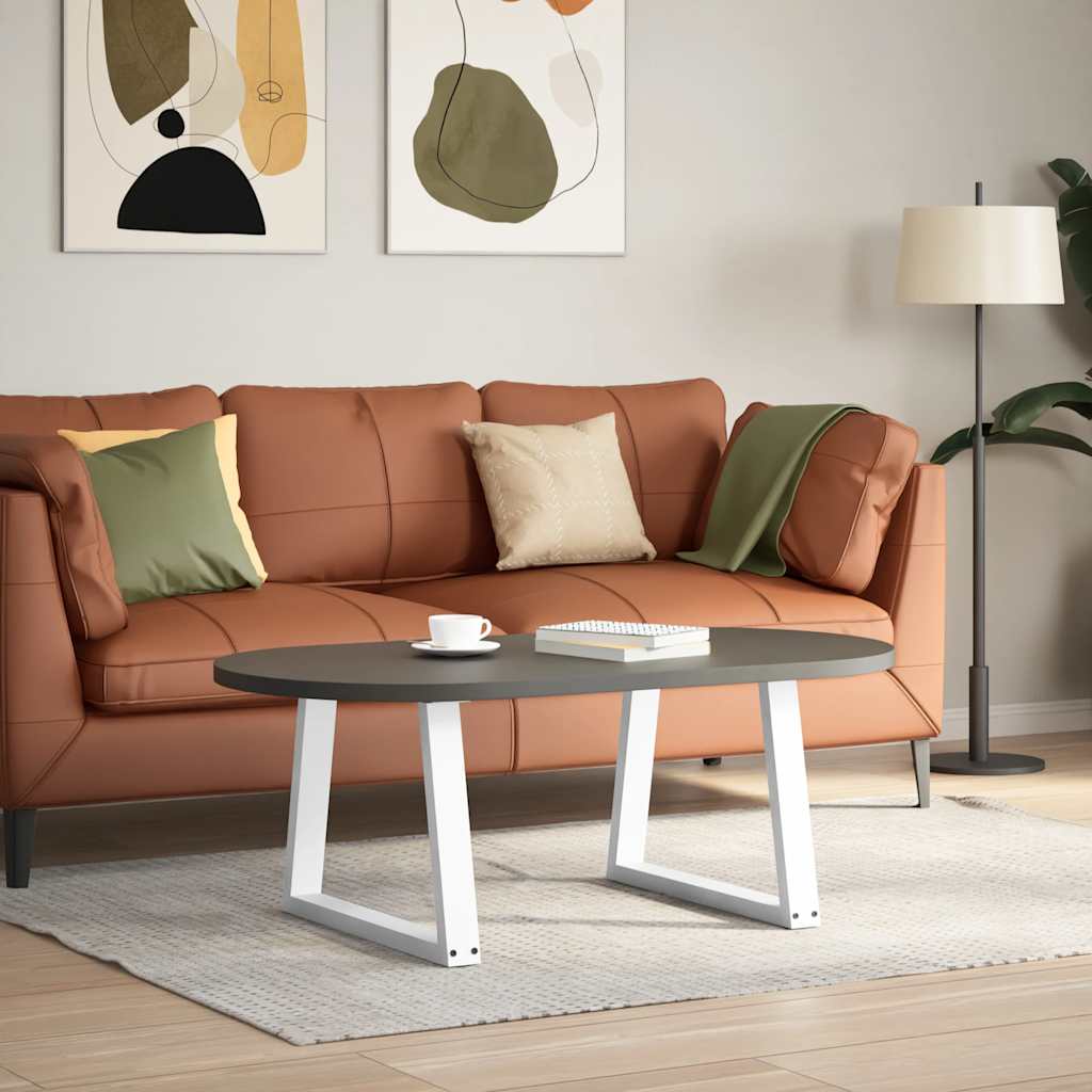 Salontafelpoten 2 st V-vormig 60x(42-43,3) cm staal wit is nu te koop bij PeponiXL, paradijselijk wonen!