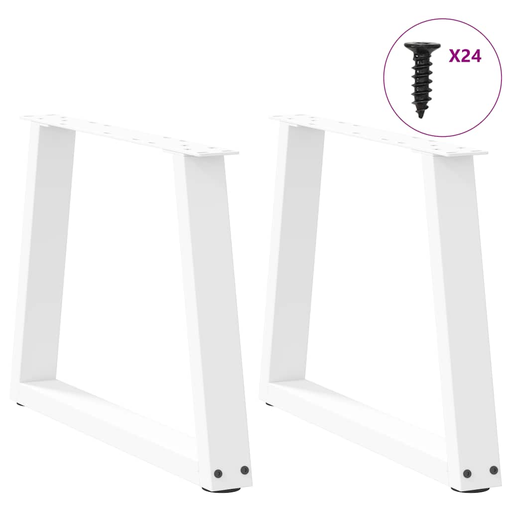 Salontafelpoten 2 st V-vormig 60x(42-43,3) cm staal wit is nu te koop bij PeponiXL, paradijselijk wonen!
