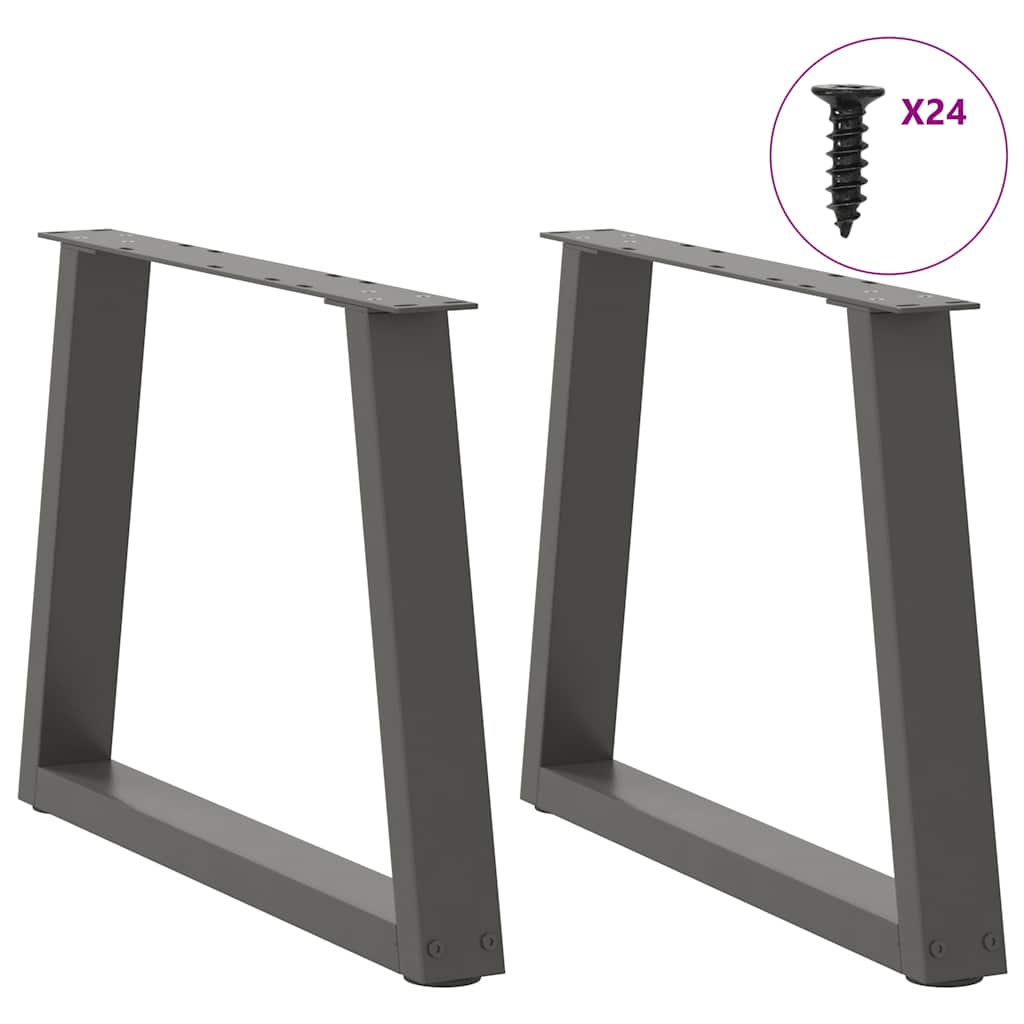 Salontafelpoten 2 st V-vormig 60x(42-43,3) cm staal antraciet is nu te koop bij PeponiXL, paradijselijk wonen!