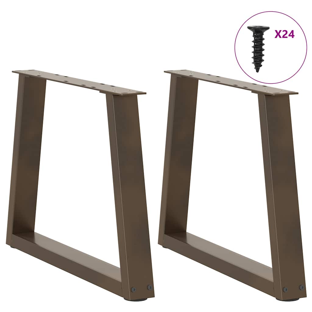 Salontafelpoten 2 st V-vormig 60x(42-43,3) cm staal naturel is nu te koop bij PeponiXL, paradijselijk wonen!