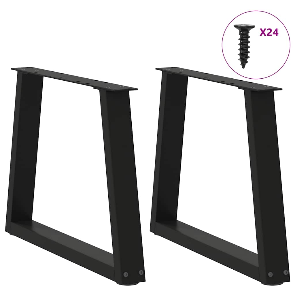 Salontafelpoten 2 st V-vormig 70x(42-43,3) cm staal zwart is nu te koop bij PeponiXL, paradijselijk wonen!