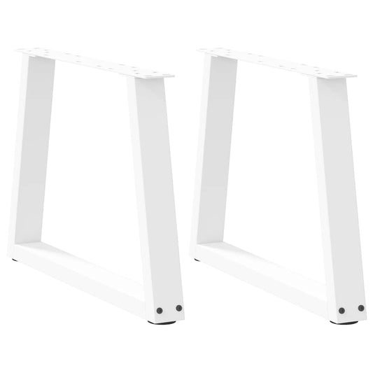 Salontafelpoten 2 st V-vormig 70x(42-43,3) cm staal wit is nu te koop bij PeponiXL, paradijselijk wonen!