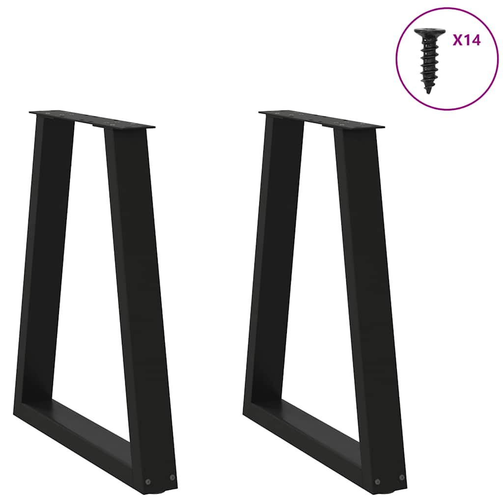 Eettafelpoten 2 st V-vormig 50x(72-73,3) cm staal zwart is nu te koop bij PeponiXL, paradijselijk wonen!