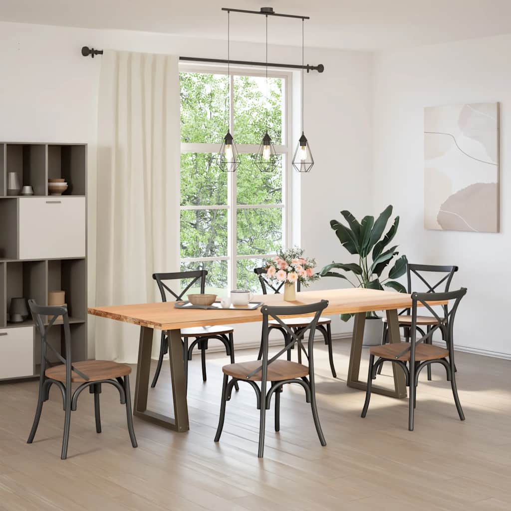 Eettafelpoten 2 st V-vormig 50x(72-73,3) cm staal naturel is nu te koop bij PeponiXL, paradijselijk wonen!