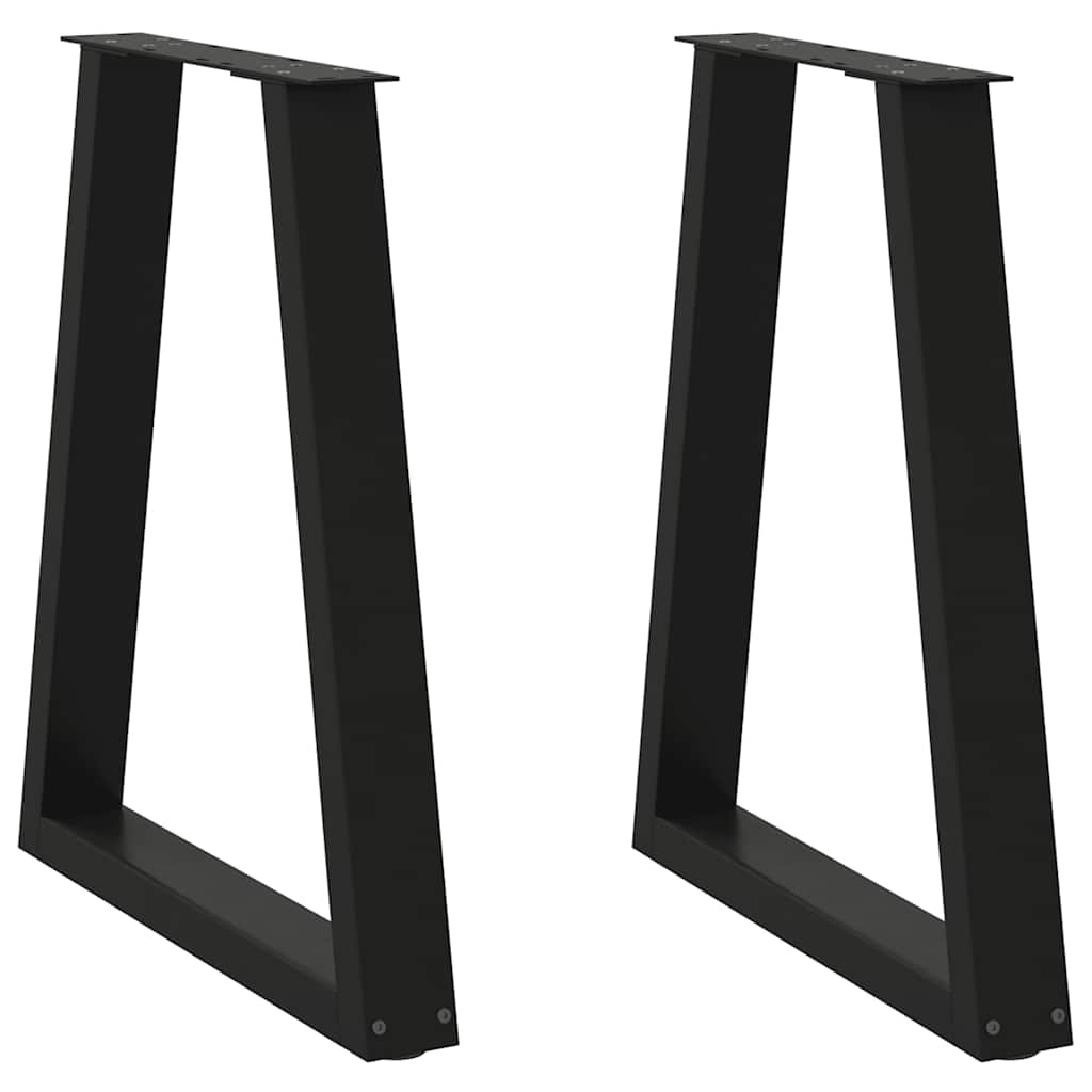 Eettafelpoten 2 st V-vormig 60x(72-73,3) cm staal zwart is nu te koop bij PeponiXL, paradijselijk wonen!