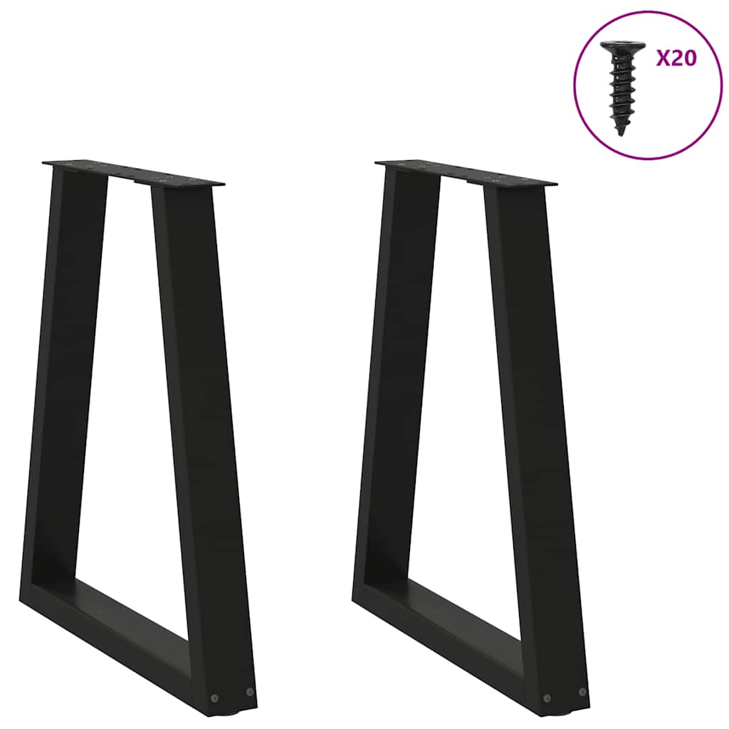 Eettafelpoten 2 st V-vormig 60x(72-73,3) cm staal zwart is nu te koop bij PeponiXL, paradijselijk wonen!