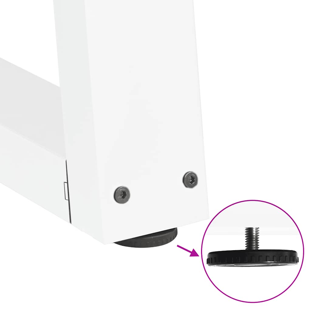 Eettafelpoten 2 st V-vormig 60x(72-73,3) cm staal wit is nu te koop bij PeponiXL, paradijselijk wonen!