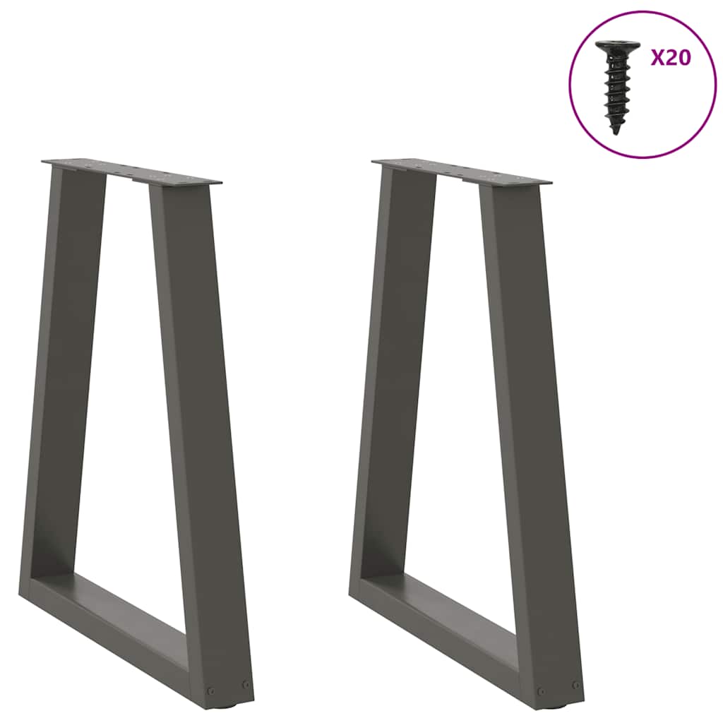 Eettafelpoten 2 st V-vormig 60x(72-73,3) cm staal antraciet is nu te koop bij PeponiXL, paradijselijk wonen!