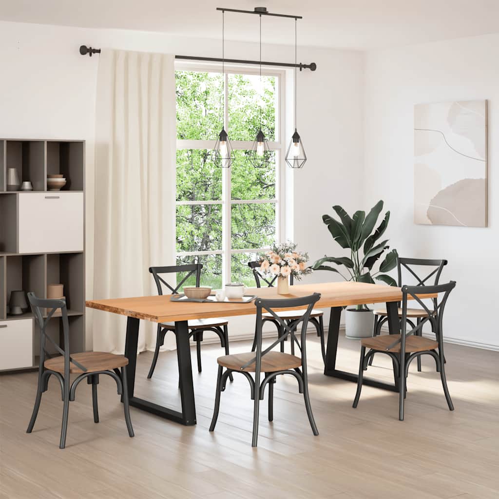 Eettafelpoten 2 st V-vormig 70x(72-73,3) cm staal zwart is nu te koop bij PeponiXL, paradijselijk wonen!