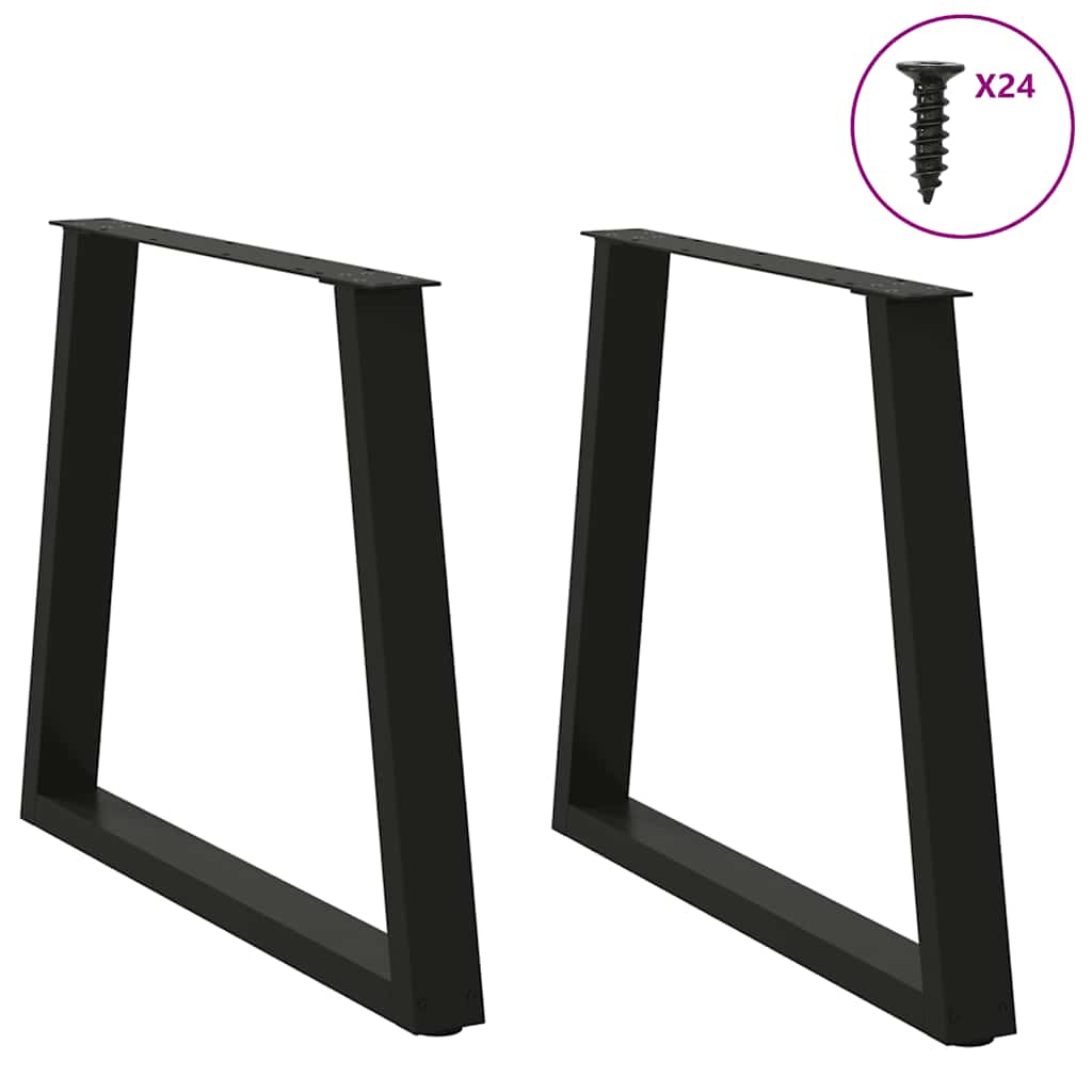 Eettafelpoten 2 st V-vormig 70x(72-73,3) cm staal zwart is nu te koop bij PeponiXL, paradijselijk wonen!