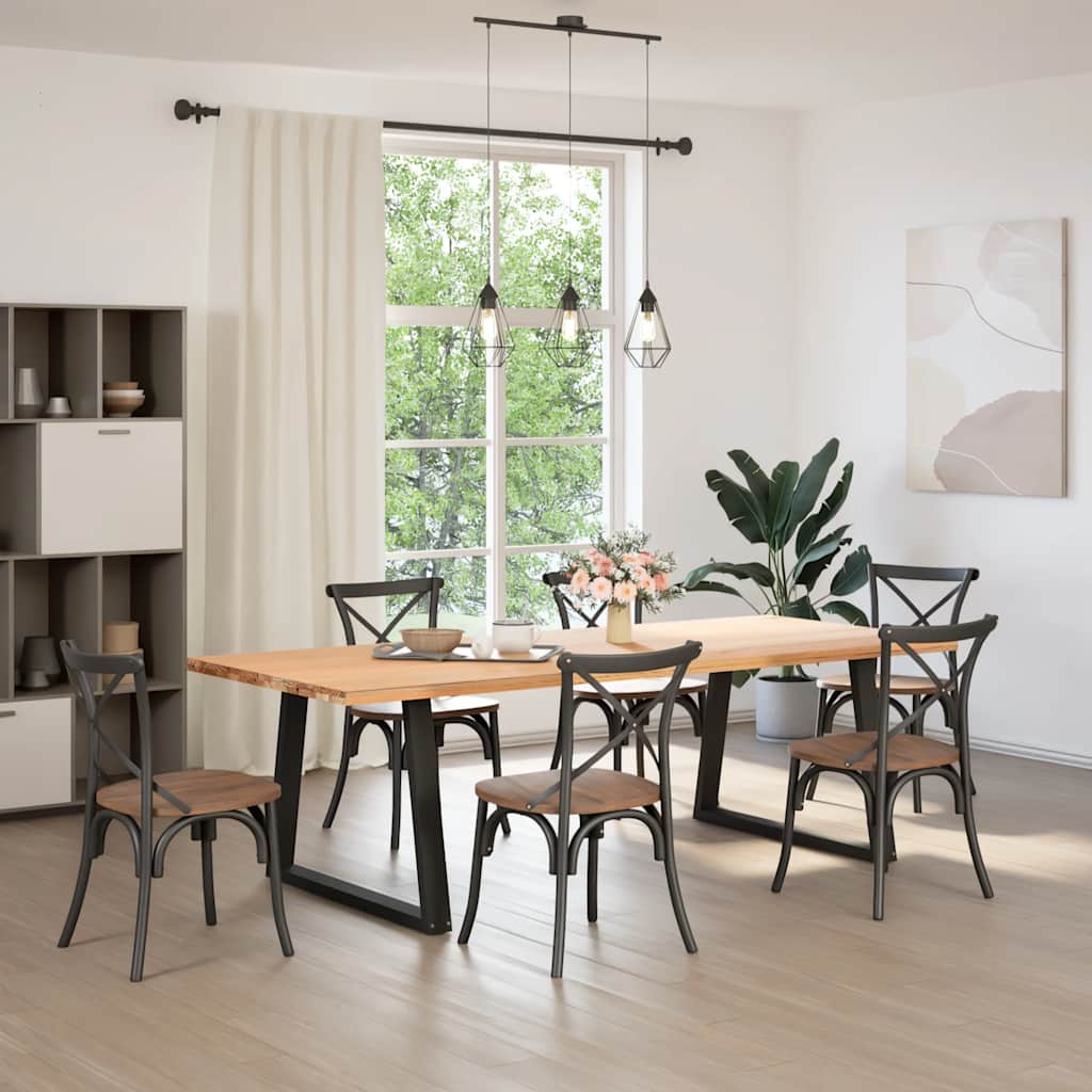 Eettafelpoten 2 st V-vormig 90x(72-73,3) cm staal zwart is nu te koop bij PeponiXL, paradijselijk wonen!