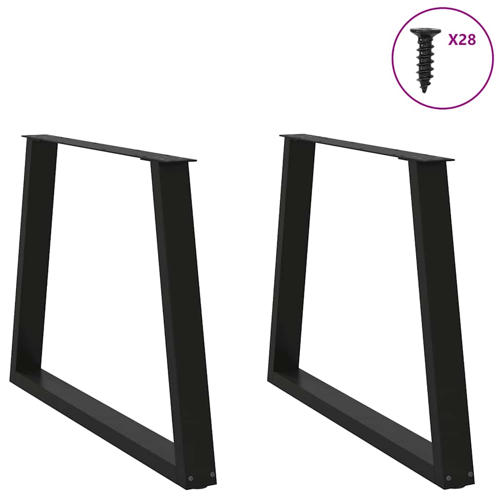 Eettafelpoten 2 st V-vormig 90x(72-73,3) cm staal zwart is nu te koop bij PeponiXL, paradijselijk wonen!