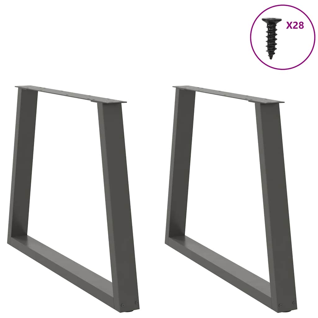 Eettafelpoten 2 st V-vormig 90x(72-73,3) cm staal antraciet is nu te koop bij PeponiXL, paradijselijk wonen!