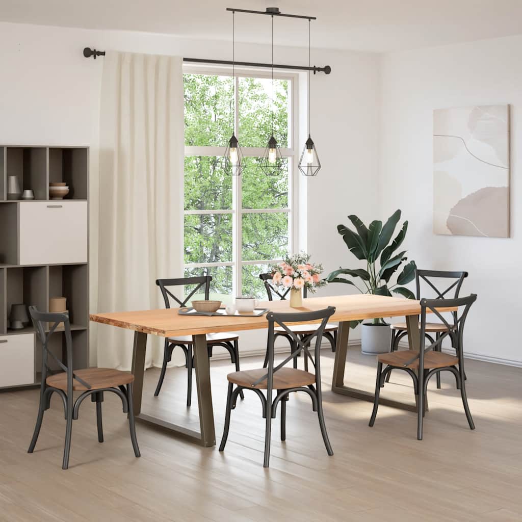 Eettafelpoten 2 st V-vormig 90x(72-73,3) cm staal naturel is nu te koop bij PeponiXL, paradijselijk wonen!