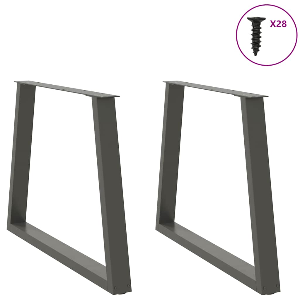 Eettafelpoten 2 st V-vormig 100x(72-73,3) cm staal antraciet is nu te koop bij PeponiXL, paradijselijk wonen!