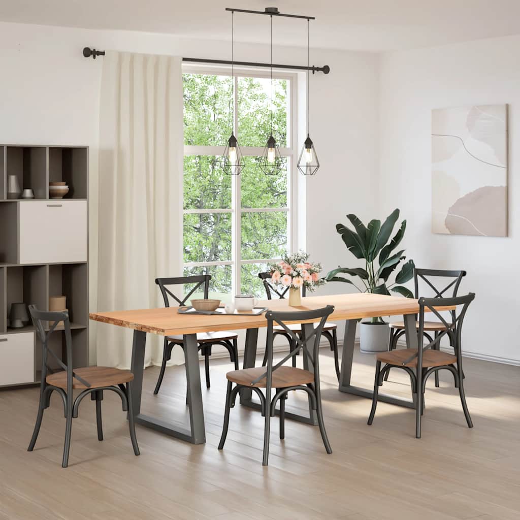 Eettafelpoten 3 st V-vormig 80x(72-73,3) cm staal antraciet is nu te koop bij PeponiXL, paradijselijk wonen!
