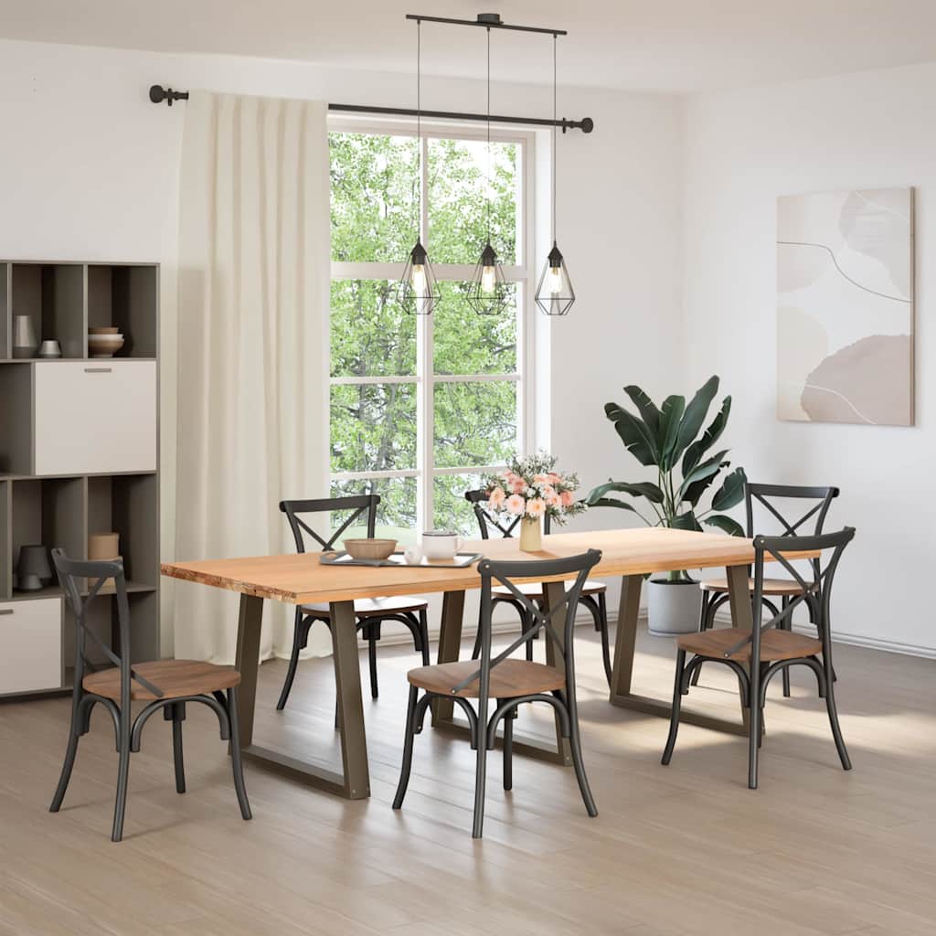 Eettafelpoten 3 st V-vormig 80x(72-73,3) cm staal naturel is nu te koop bij PeponiXL, paradijselijk wonen!