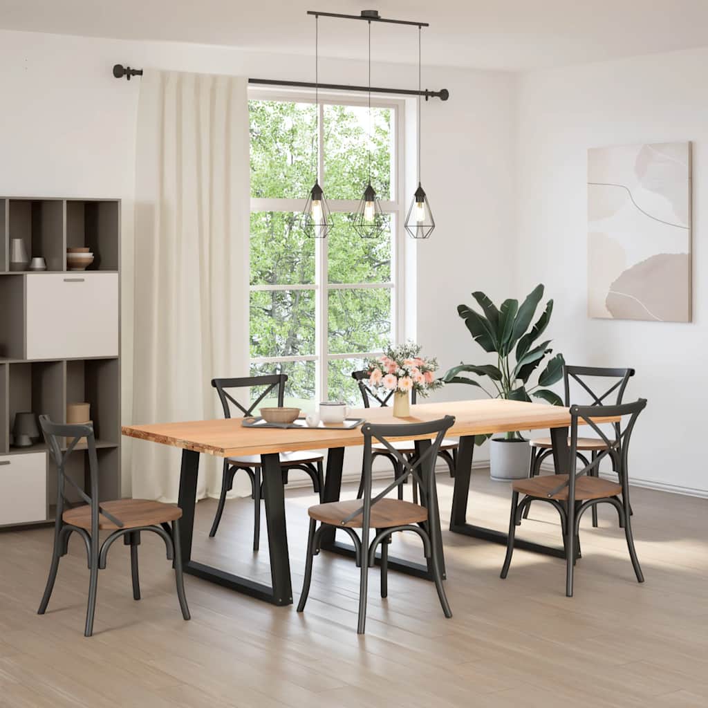 Eettafelpoten 3 st V-vormig 90x(72-73,3) cm staal zwart is nu te koop bij PeponiXL, paradijselijk wonen!