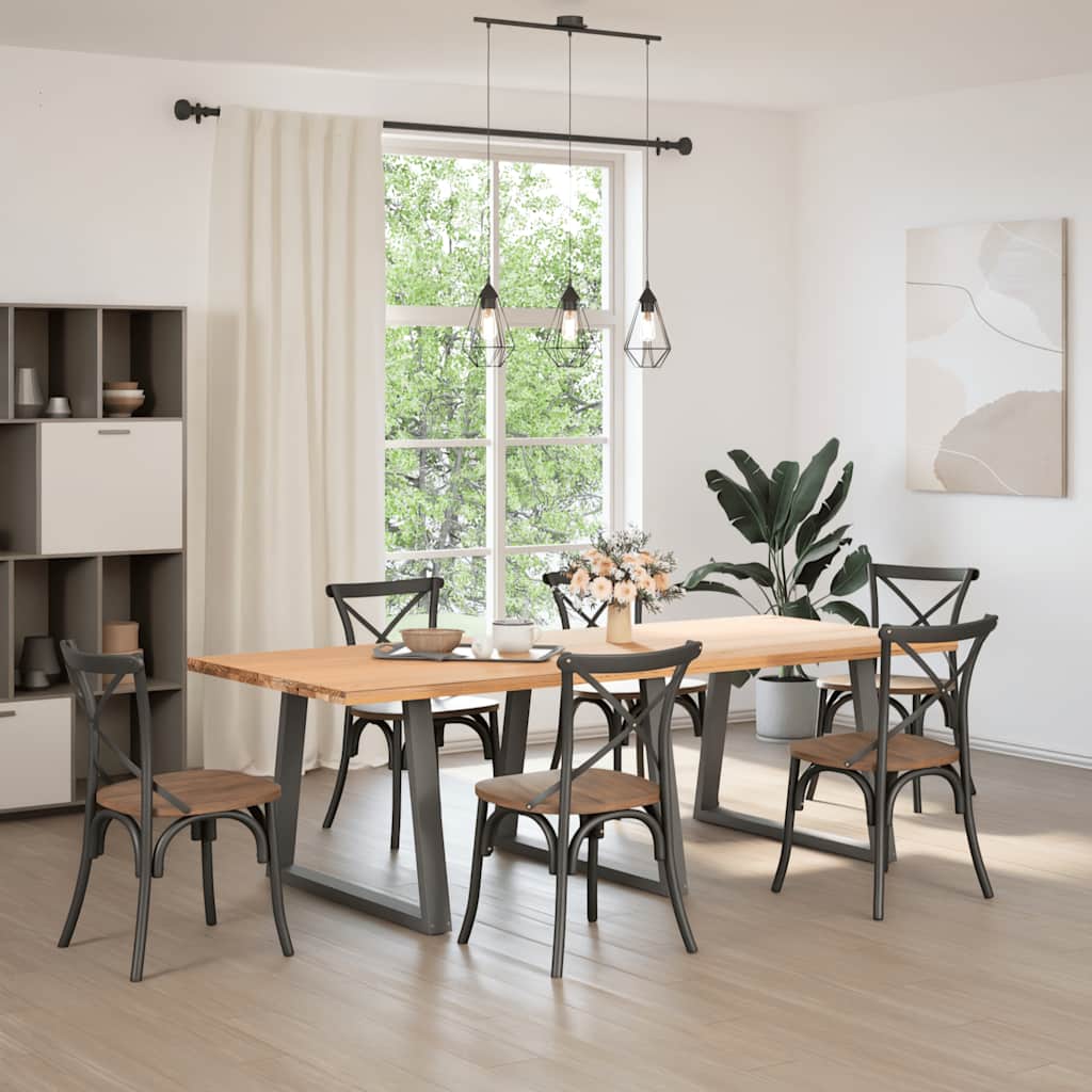 Eettafelpoten 3 st V-vormig 90x(72-73,3) cm staal antraciet is nu te koop bij PeponiXL, paradijselijk wonen!