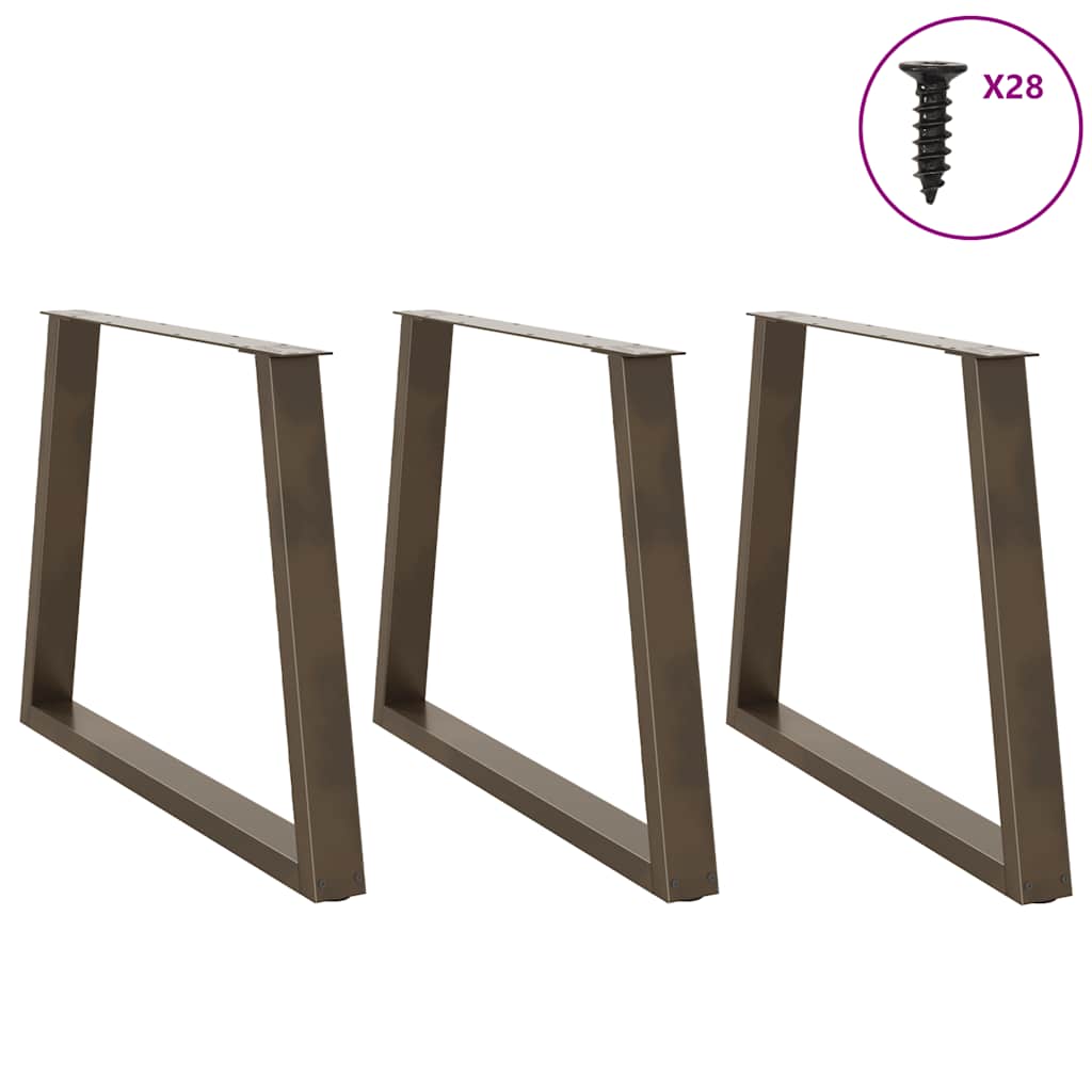 Eettafelpoten 3 st V-vormig 90x(72-73,3) cm staal naturel is nu te koop bij PeponiXL, paradijselijk wonen!