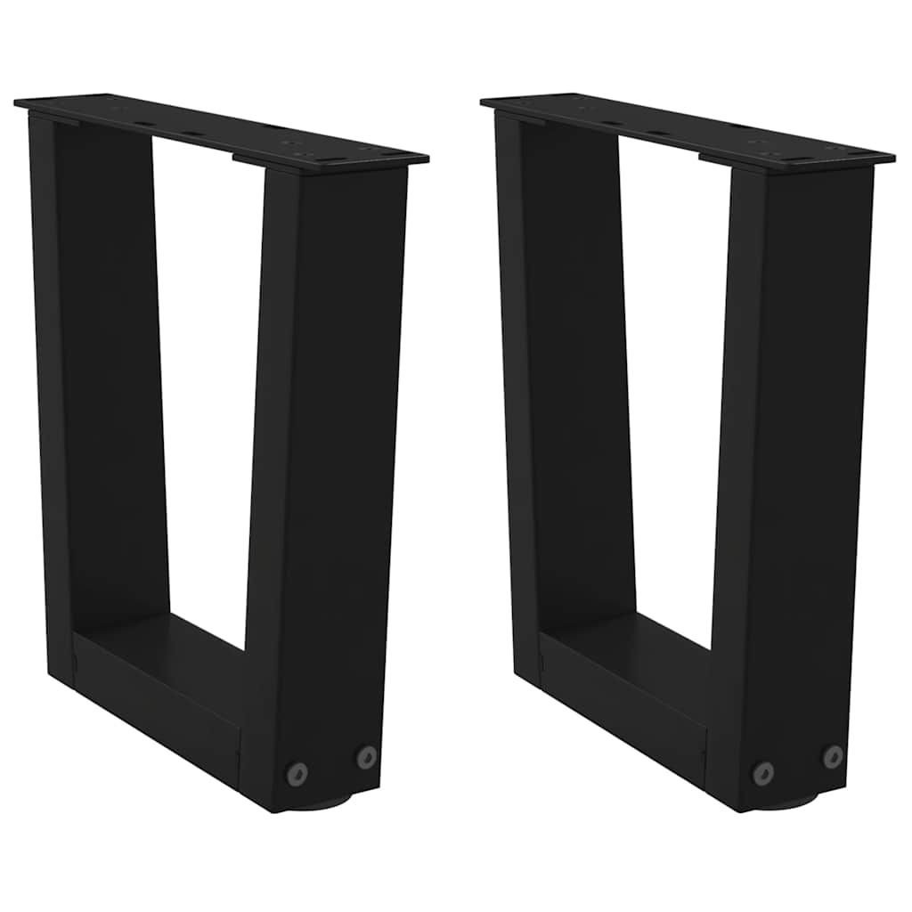 Salontafelpoten 2 st V-vormig 30x(30-31,3) cm staal zwart is nu te koop bij PeponiXL, paradijselijk wonen!