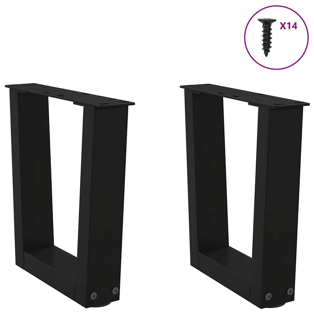 Salontafelpoten 2 st V-vormig 30x(30-31,3) cm staal zwart is nu te koop bij PeponiXL, paradijselijk wonen!