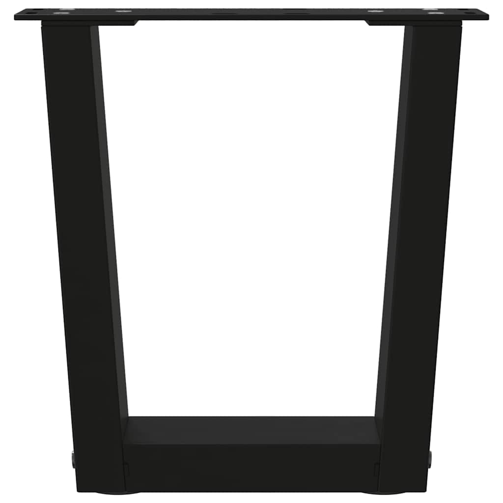 Salontafelpoten 2 st V-vormig 30x(30-31,3) cm staal zwart is nu te koop bij PeponiXL, paradijselijk wonen!