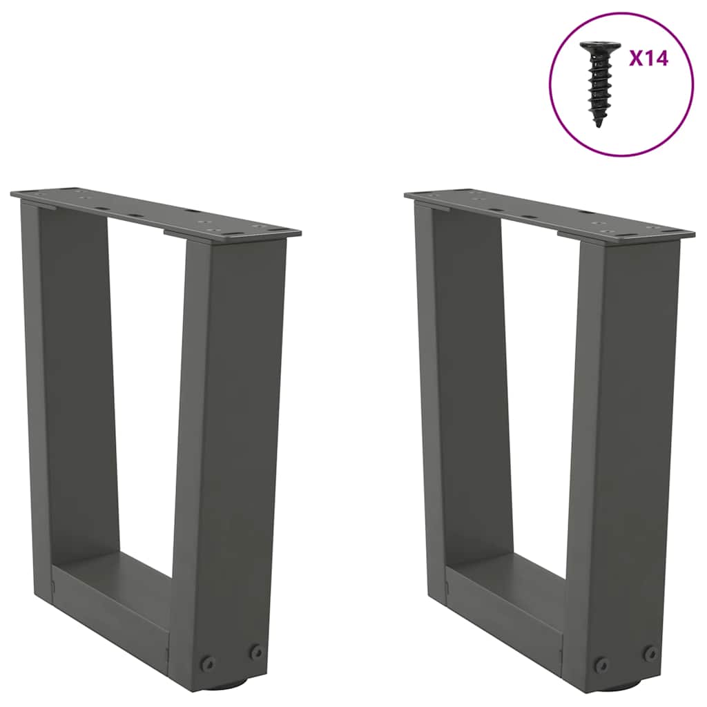 Salontafelpoten 2 st V-vormig 30x(30-31,3) cm staal antraciet is nu te koop bij PeponiXL, paradijselijk wonen!