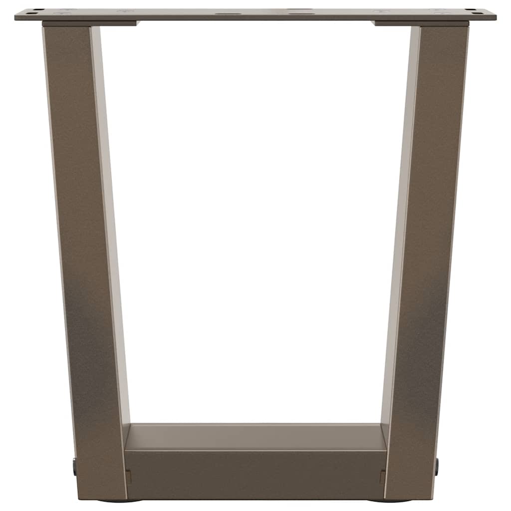 Salontafelpoten 2 st V-vormig 30x(30-31,3) cm staal naturel is nu te koop bij PeponiXL, paradijselijk wonen!