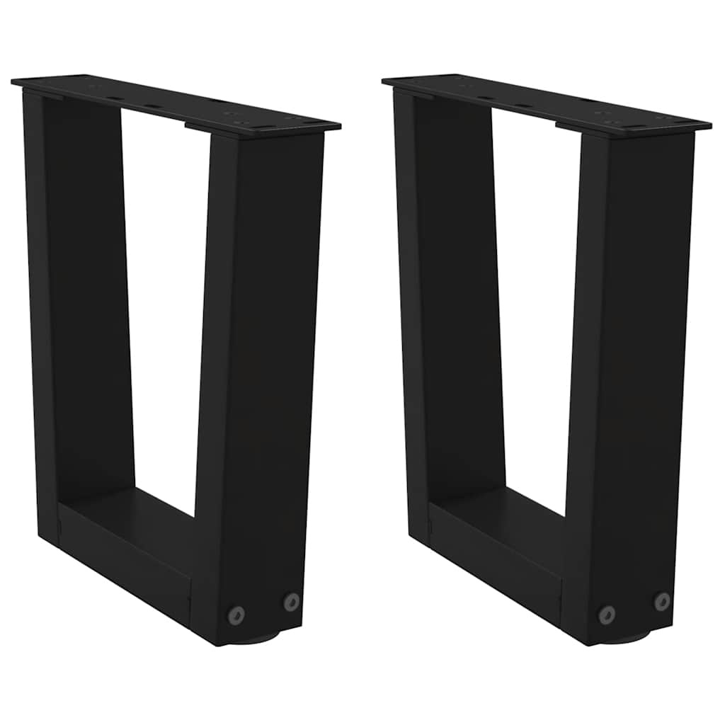 Salontafelpoten 2 st V-vormig 40x(30-31,3) cm staal zwart is nu te koop bij PeponiXL, paradijselijk wonen!