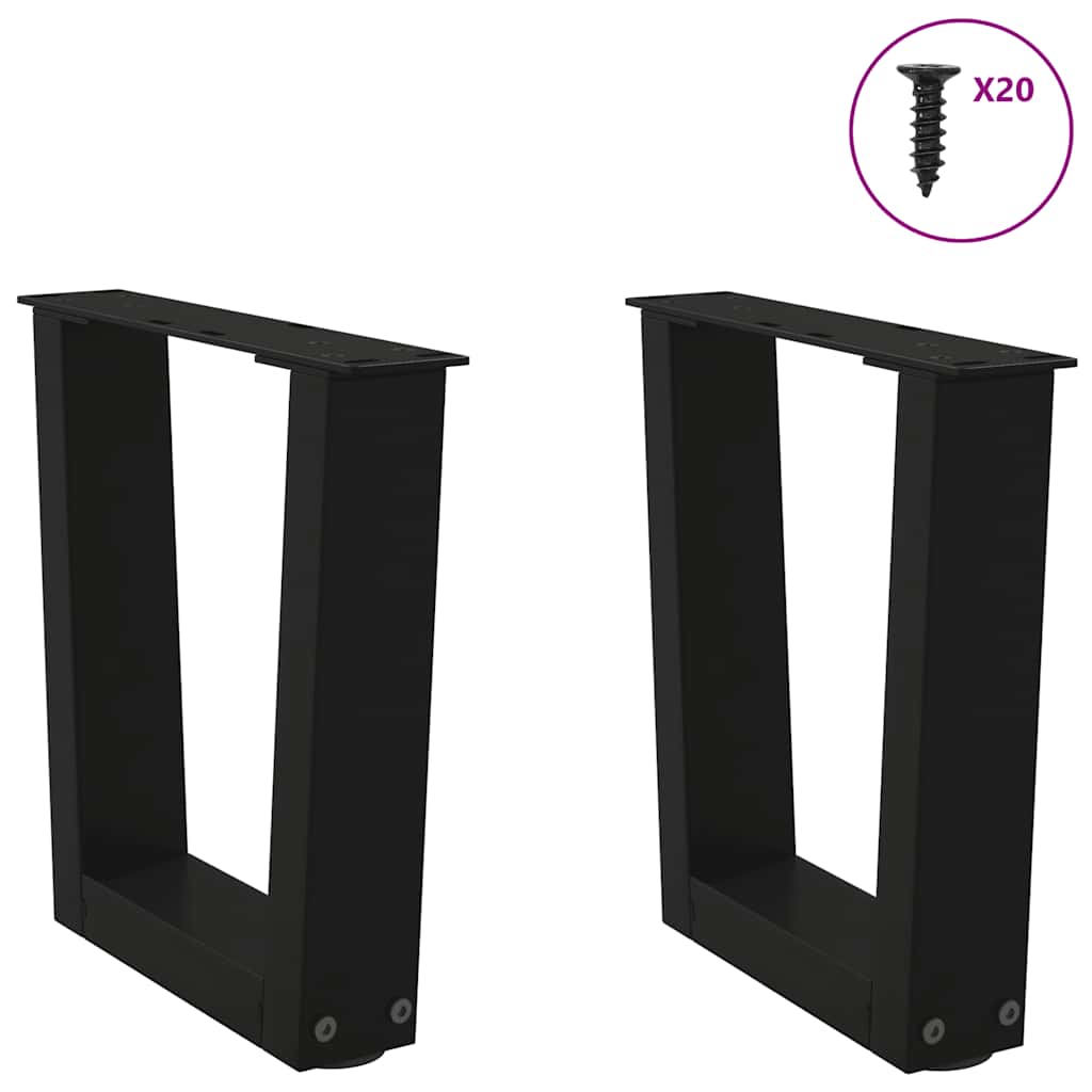 Salontafelpoten 2 st V-vormig 40x(30-31,3) cm staal zwart is nu te koop bij PeponiXL, paradijselijk wonen!