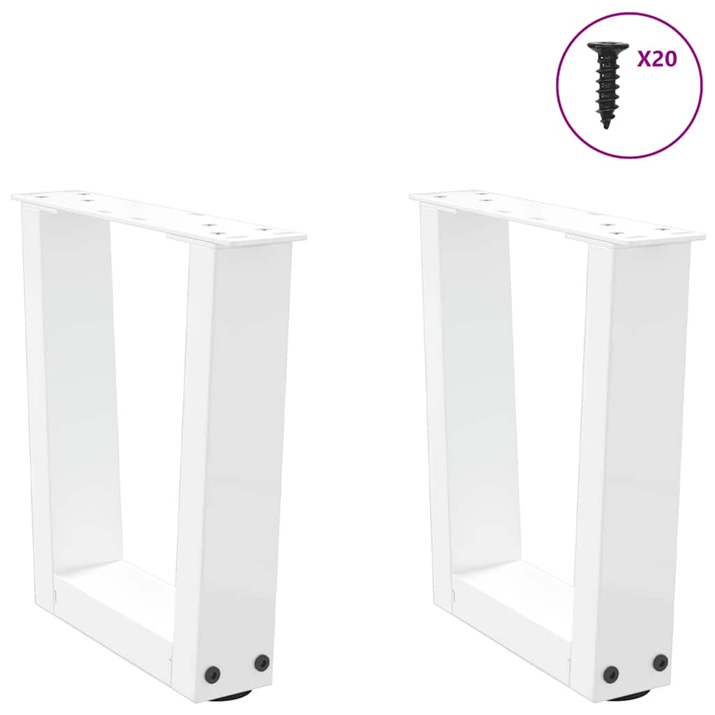 Salontafelpoten 2 st V-vormig 40x(30-31,3) cm staal wit is nu te koop bij PeponiXL, paradijselijk wonen!