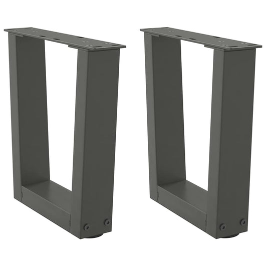 Salontafelpoten 2 st V-vormig 40x(30-31,3) cm staal antraciet is nu te koop bij PeponiXL, paradijselijk wonen!