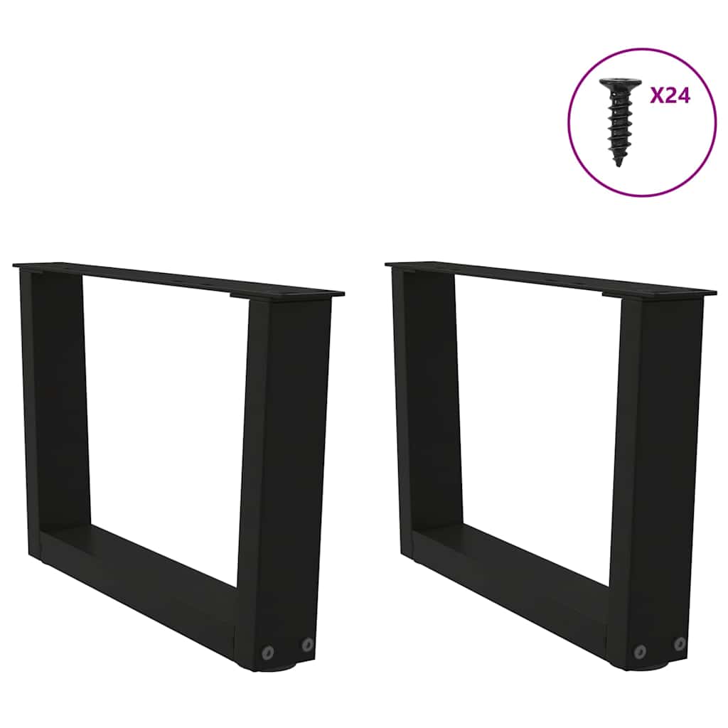 Salontafelpoten 2 st V-vormig 50x(30-31,3) cm staal zwart is nu te koop bij PeponiXL, paradijselijk wonen!