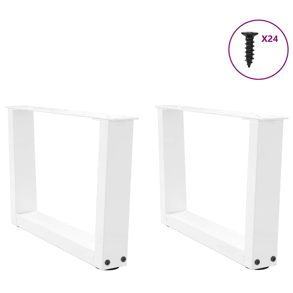Salontafelpoten 2 st V-vormig 50x(30-31,3) cm staal wit is nu te koop bij PeponiXL, paradijselijk wonen!