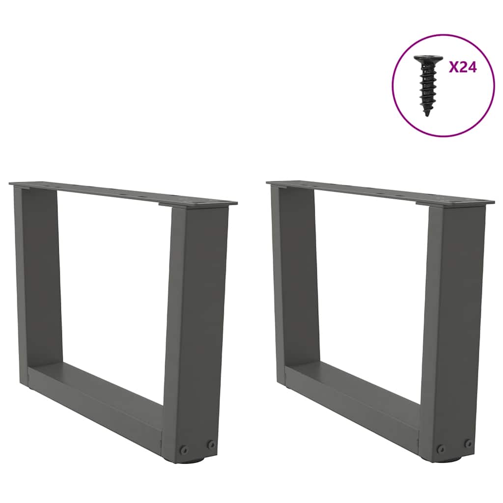 Salontafelpoten 2 st V-vormig 50x(30-31,3) cm staal antraciet is nu te koop bij PeponiXL, paradijselijk wonen!