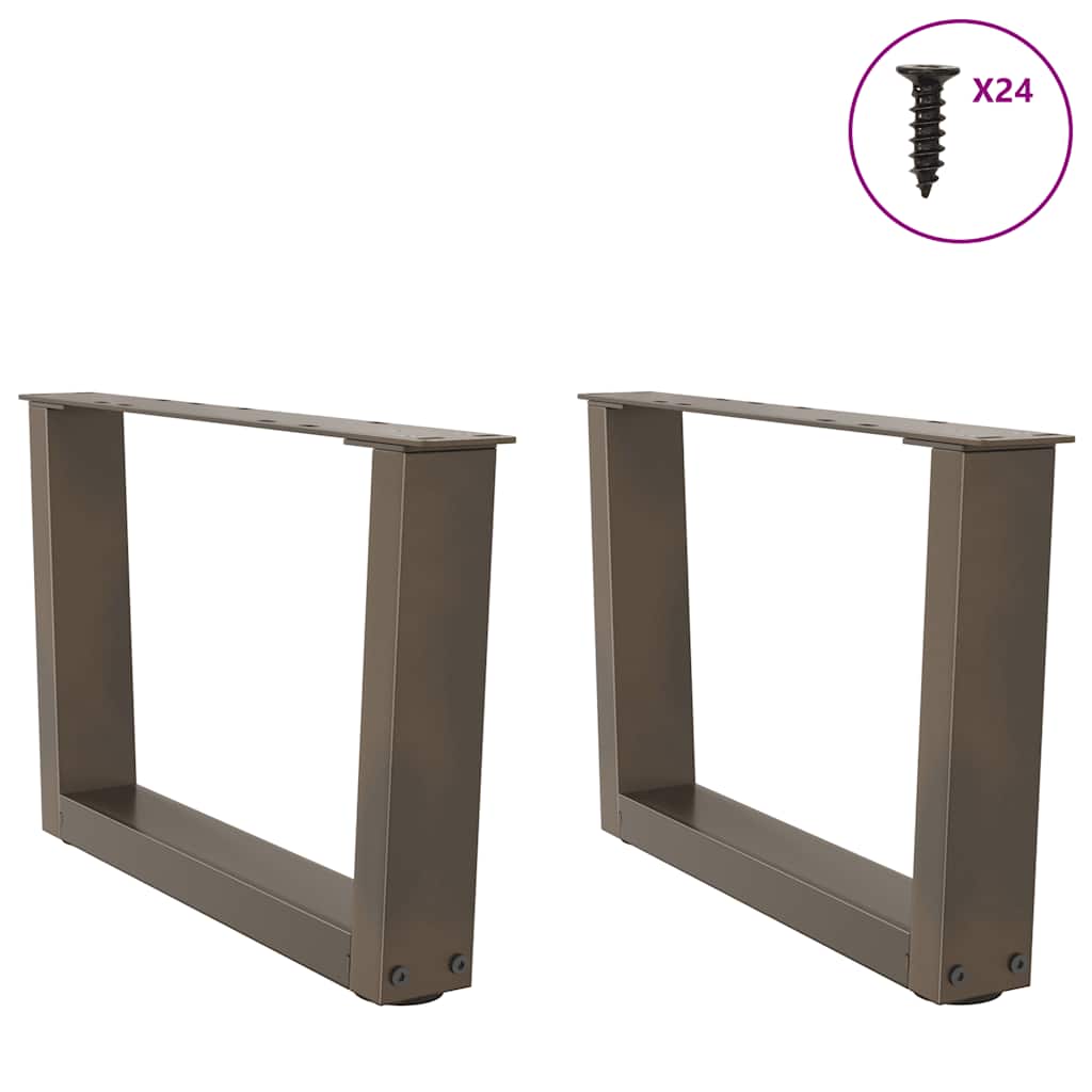Salontafelpoten 2 st V-vormig 50x(30-31,3) cm staal naturel is nu te koop bij PeponiXL, paradijselijk wonen!