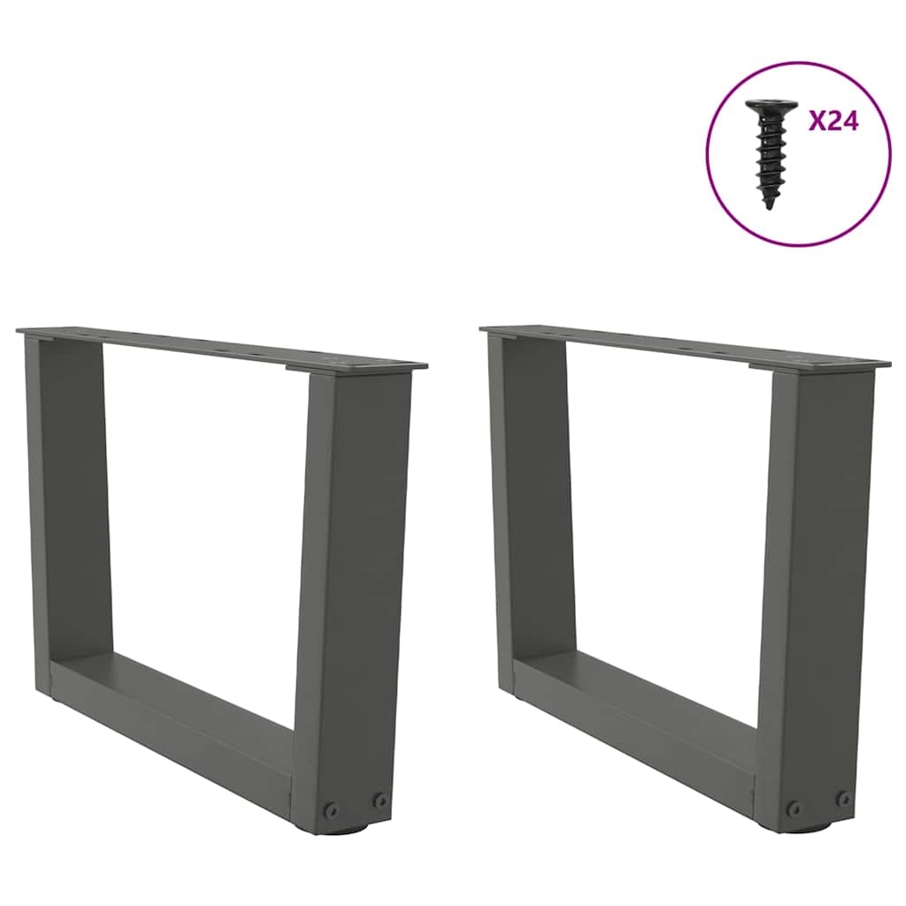Salontafelpoten 2 st V-vormig 60x(30-31,3) cm staal antraciet is nu te koop bij PeponiXL, paradijselijk wonen!