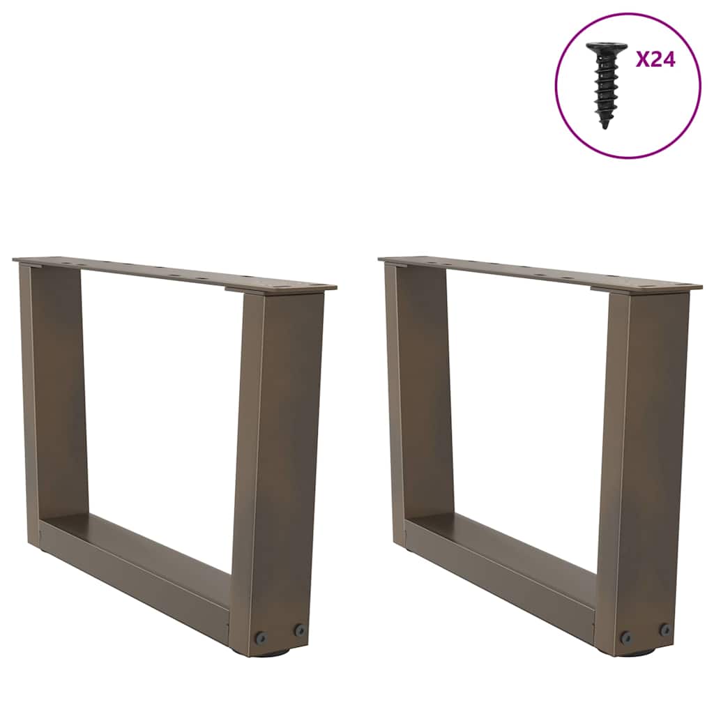 Salontafelpoten 2 st V-vormig 60x(30-31,3) cm staal naturel is nu te koop bij PeponiXL, paradijselijk wonen!