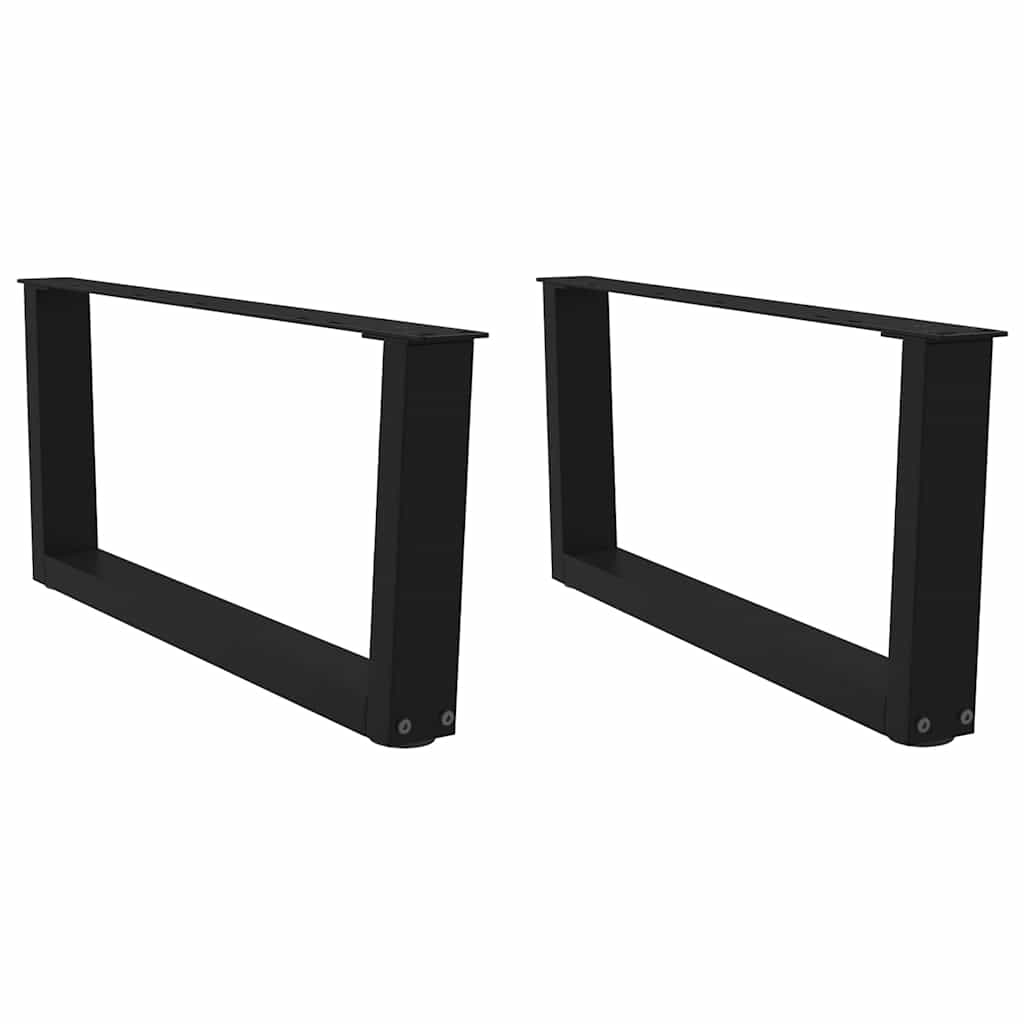 Salontafelpoten 2 st V-vormig 70x(30-31,3) cm staal zwart is nu te koop bij PeponiXL, paradijselijk wonen!