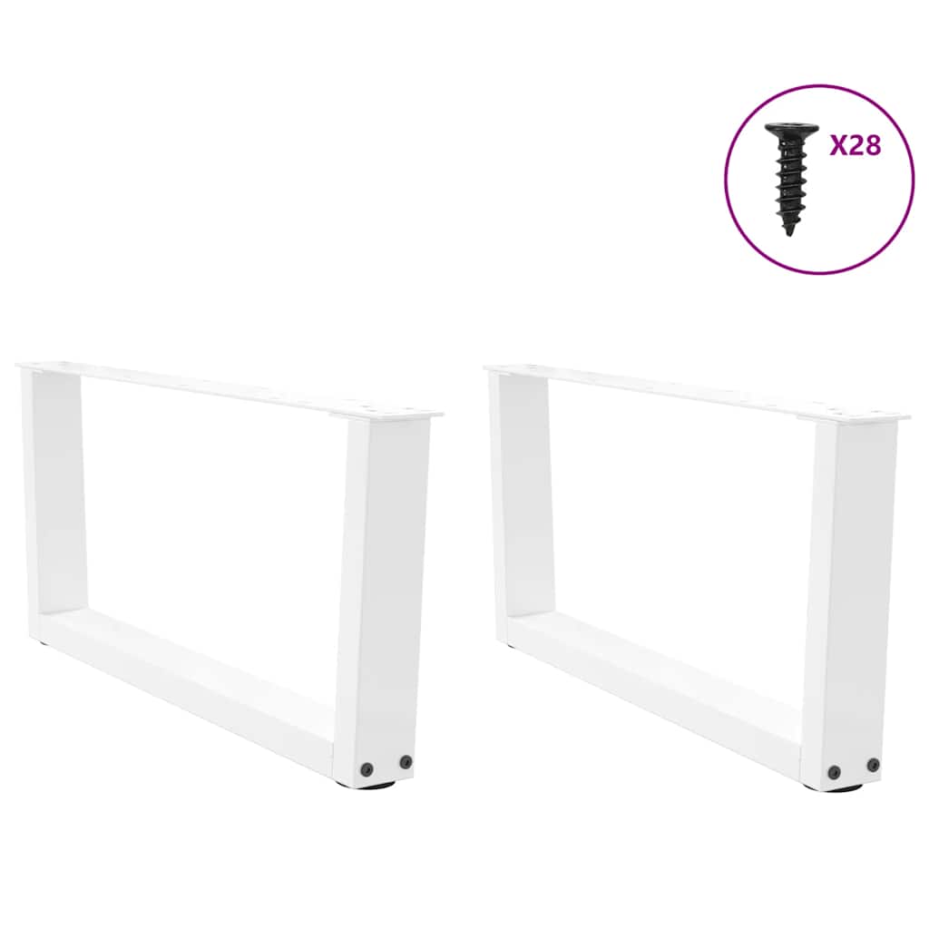 Salontafelpoten 2 st V-vormig 70x(30-31,3) cm staal wit is nu te koop bij PeponiXL, paradijselijk wonen!
