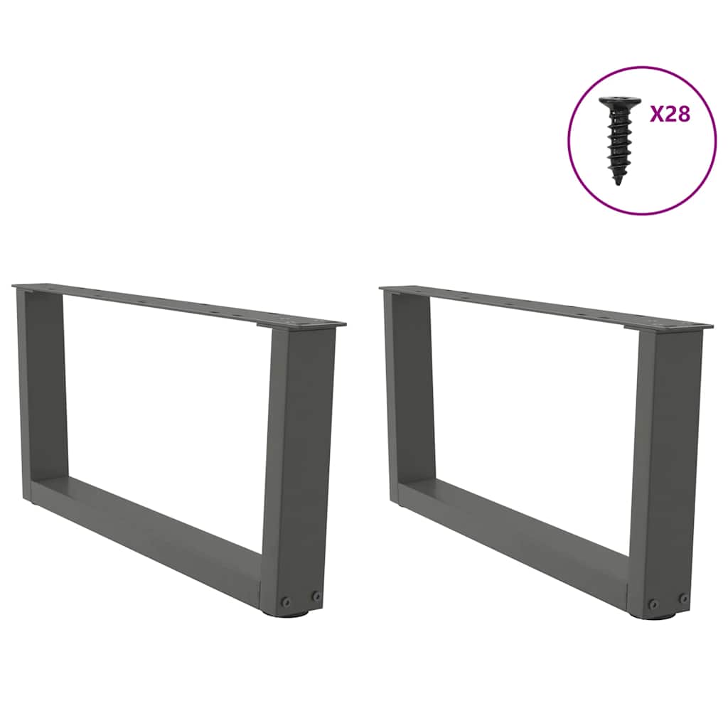 Salontafelpoten 2 st V-vormig 70x(30-31,3) cm staal antraciet is nu te koop bij PeponiXL, paradijselijk wonen!