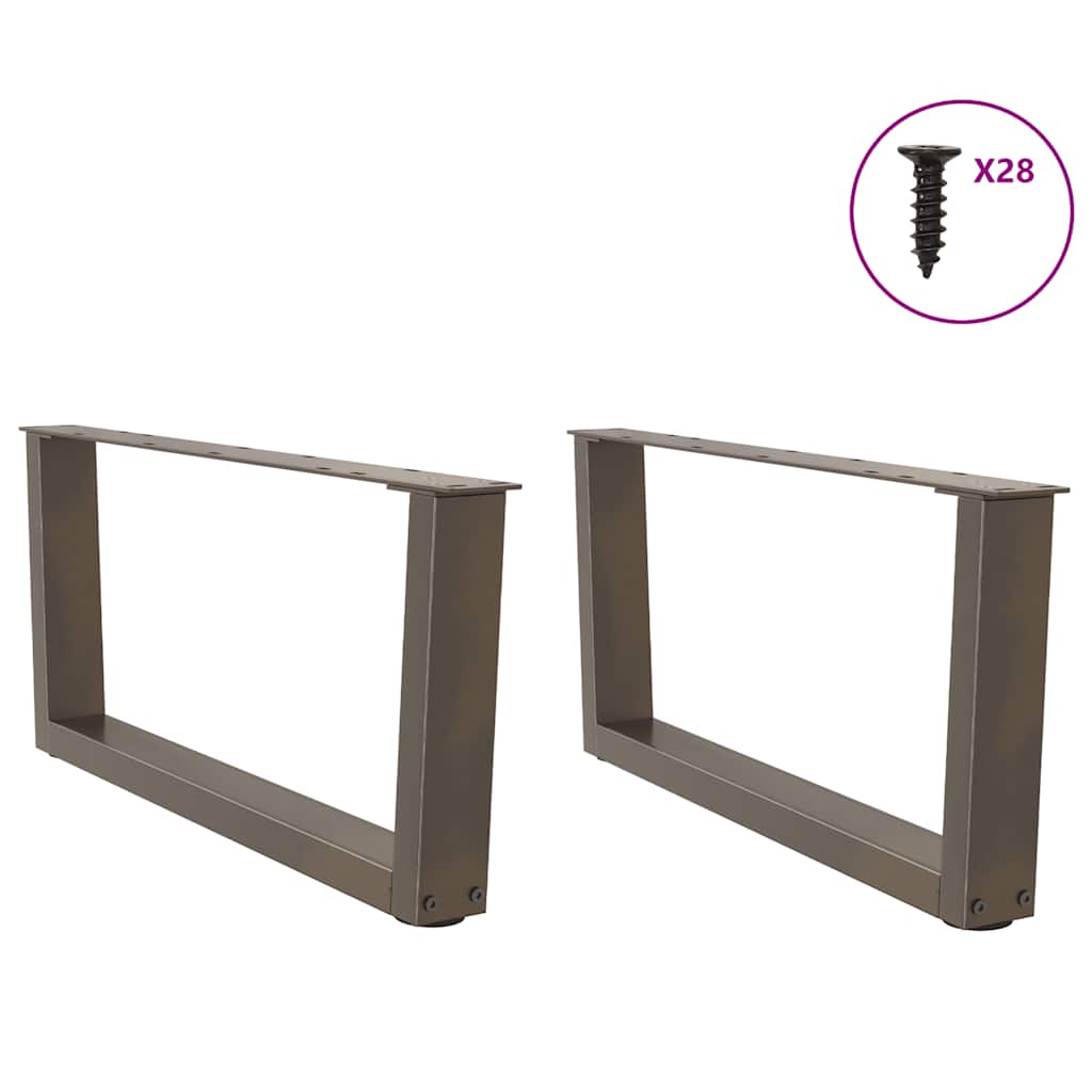 Salontafelpoten 2 st V-vormig 70x(30-31,3) cm staal naturel is nu te koop bij PeponiXL, paradijselijk wonen!
