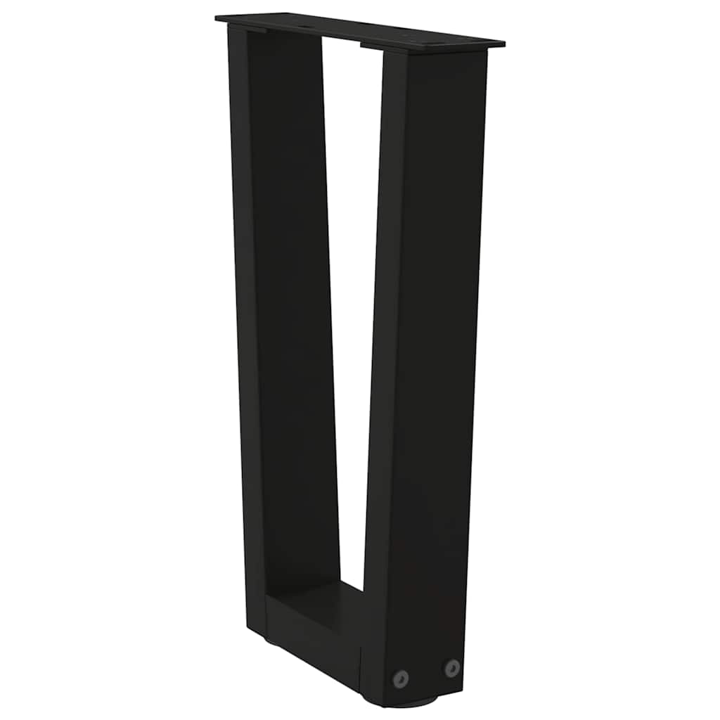 Salontafelpoten 2 st V-vormig 28x(42-43,3) cm staal zwart is nu te koop bij PeponiXL, paradijselijk wonen!