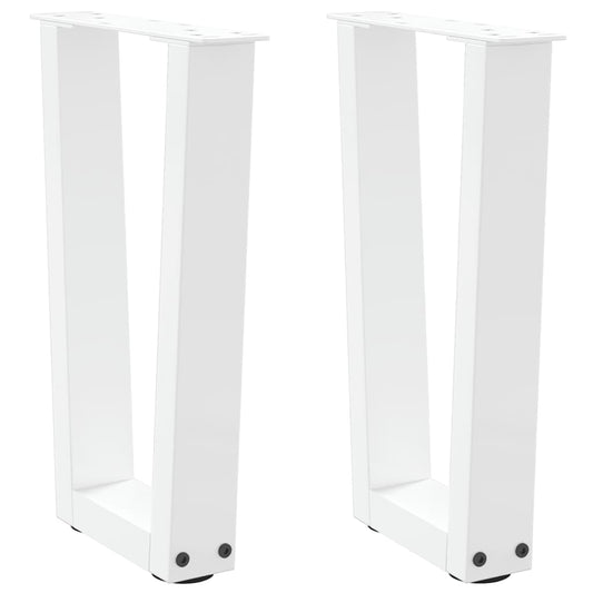 Salontafelpoten 2 st V-vormig 28x(42-43,3) cm staal wit is nu te koop bij PeponiXL, paradijselijk wonen!