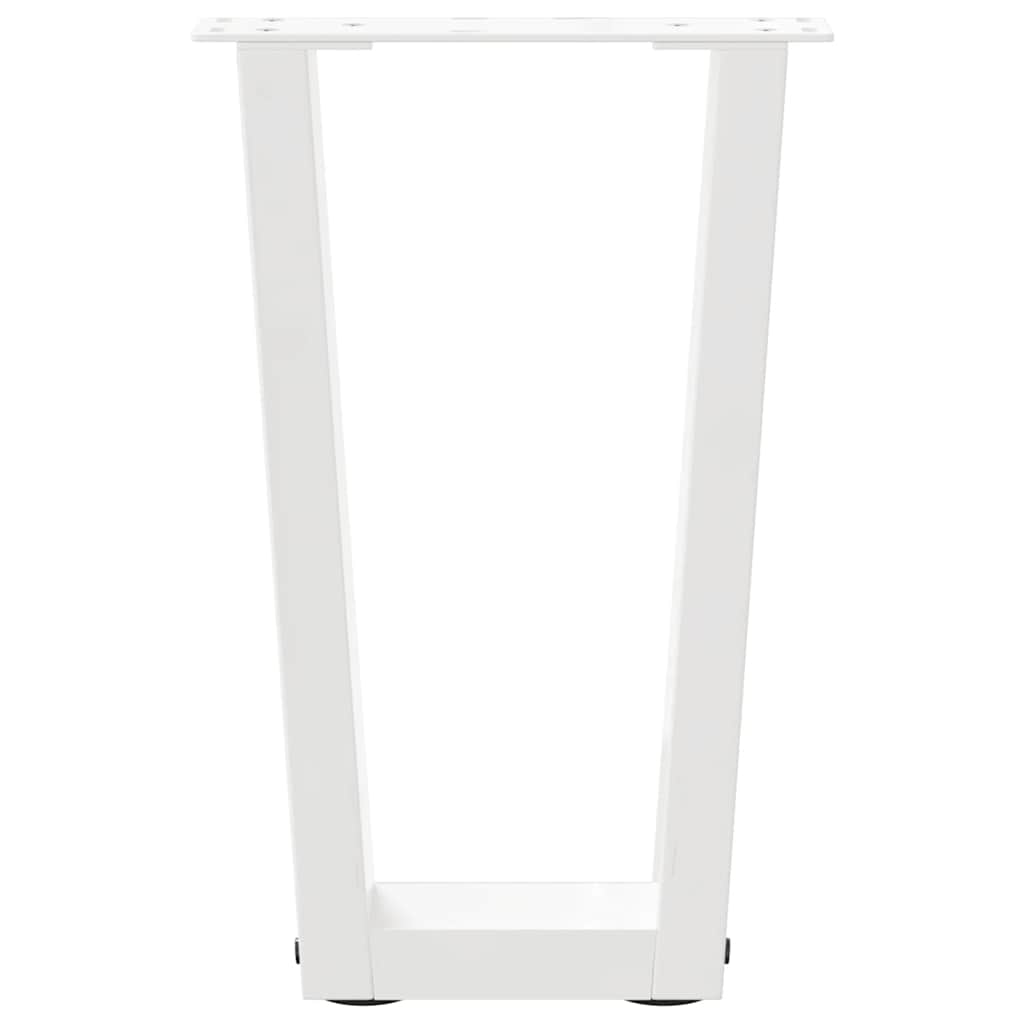 Salontafelpoten 2 st V-vormig 28x(42-43,3) cm staal wit is nu te koop bij PeponiXL, paradijselijk wonen!