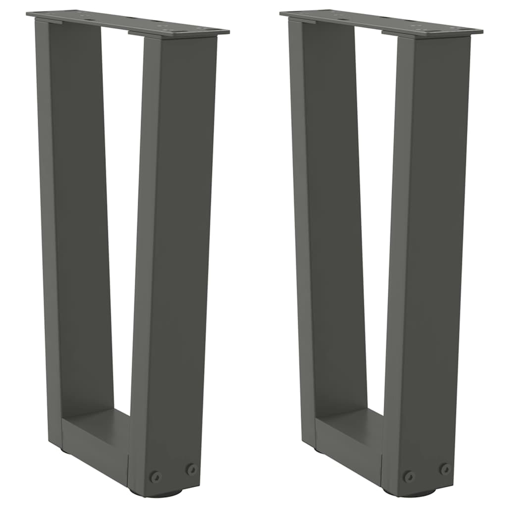 Salontafelpoten 2 st V-vormig 28x(42-43,3) cm staal antraciet is nu te koop bij PeponiXL, paradijselijk wonen!
