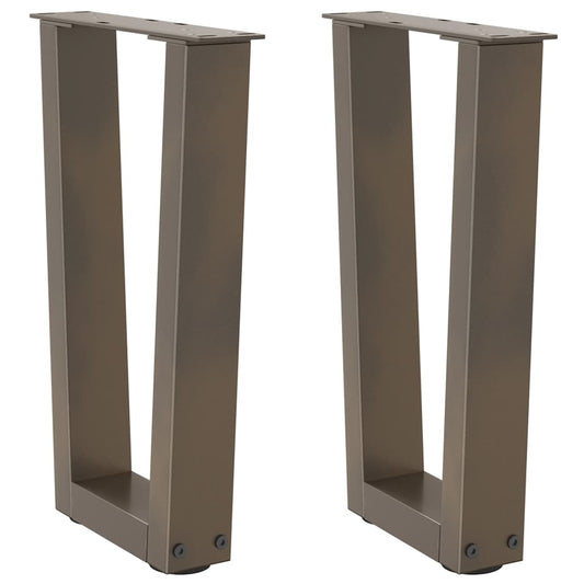 Salontafelpoten 2 st V-vormig 28x(42-43,3) cm staal naturel is nu te koop bij PeponiXL, paradijselijk wonen!